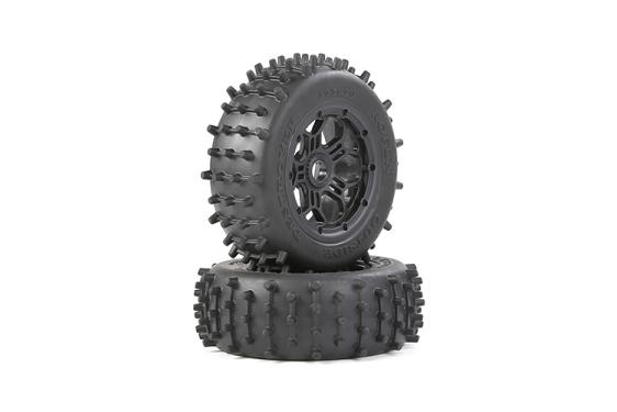 1/5 Rofun LT big nail wheels and tires - 195x70mm - black- pair 970741 MiracleHobby