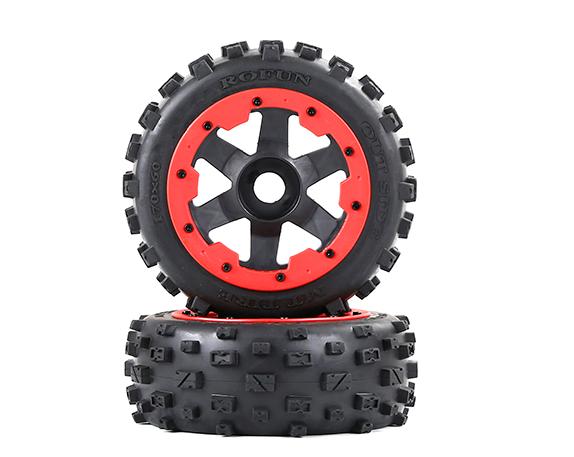 1/5 Rofun baja 5B Gen. II badland wheels and tires with red beadlock 2pcs/set - front 850782