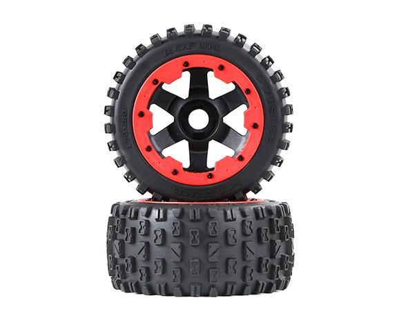 1/5 Rofun baja 5B Gen. II badland wheels and tires with red beadlock 2pcs/set - rear 850792