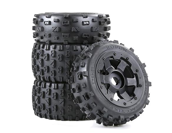 1/5 Rofun baja 5B Gen. II badland wheels and tires with black beadlock 4pcs/set - front and rear - 850801