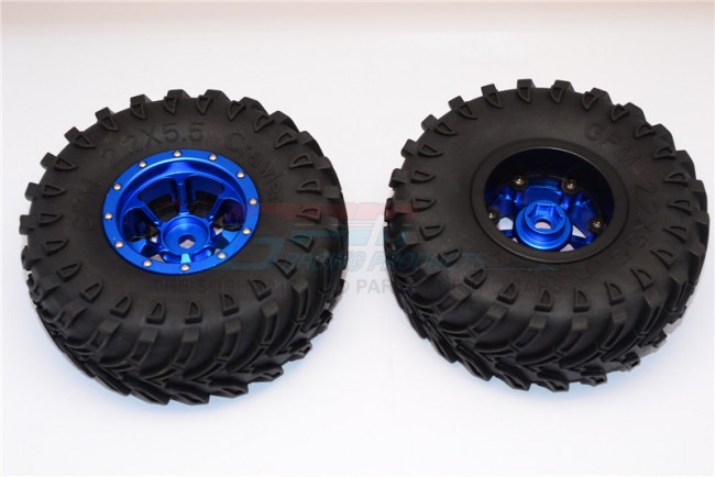 1/10 AXIAL SMT10 ALLOY 6 POLES BEADLOCK & NYLON WHEELS FRAME WITH 2.2' TIRE & FOAM INSERT (USE WITH 12MM HEX) - pair AW2206PH45