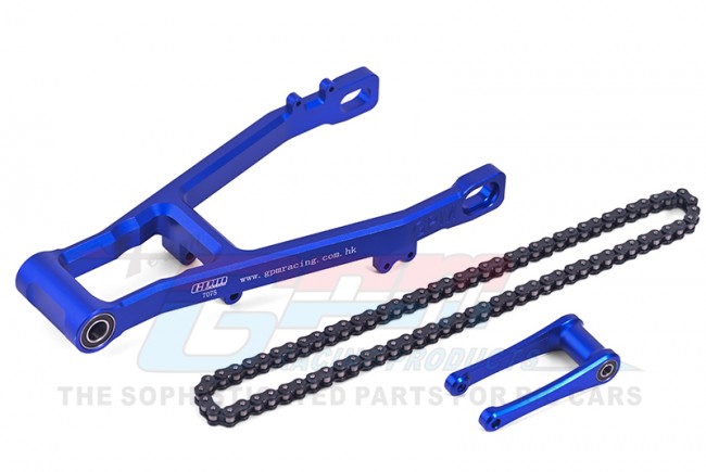 ALUMINUM 7075 EXTEND SWING ARM(+30MM)+PULL ROD+CHAIN MX3057 for LOSI-1/4 PROMOTO-MX MOTORCYCLE RTR, FXR-LOS06000